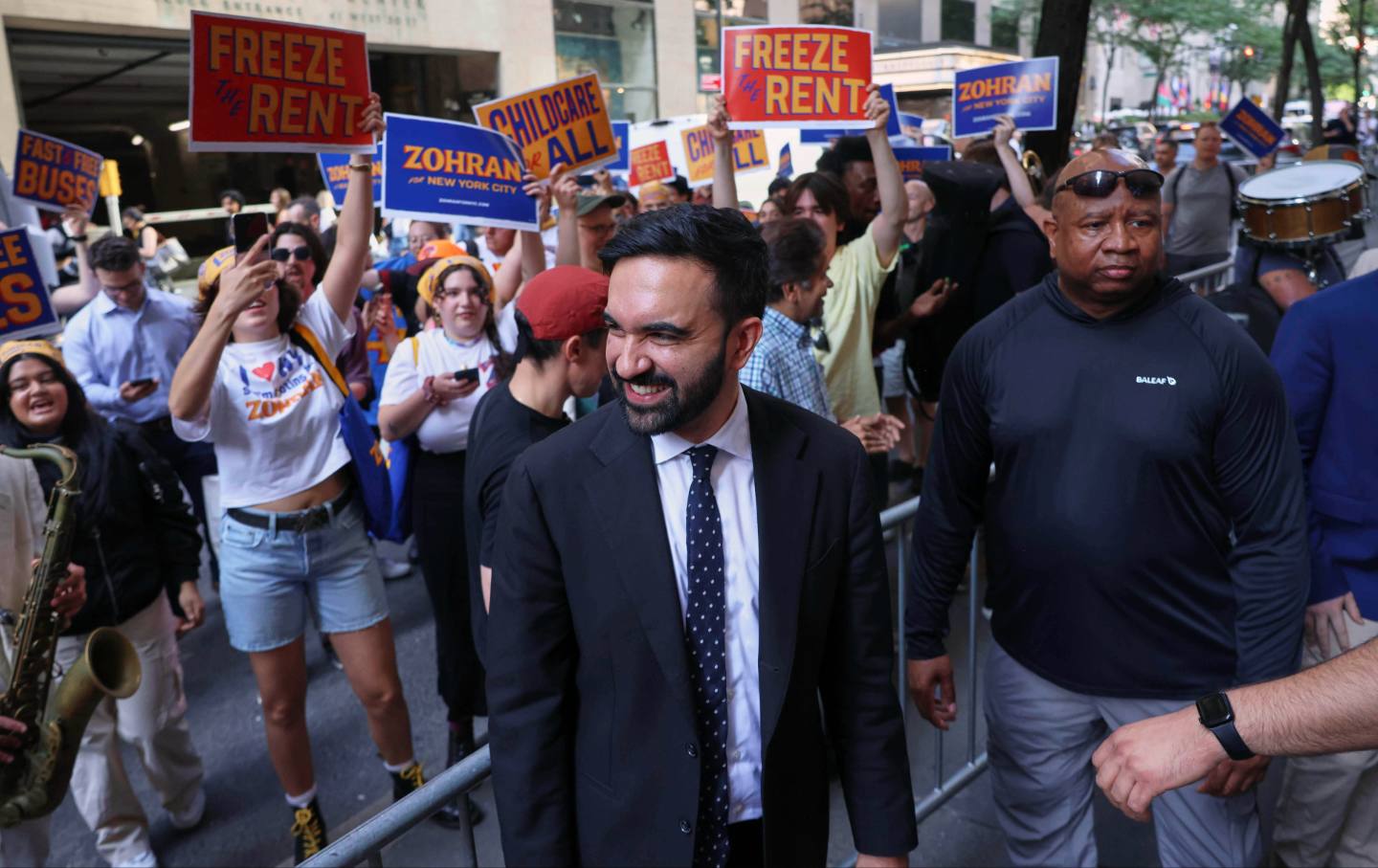 Zohran Mamdani arrives at the NBC studios to participate in a Democratic mayoral primary debate, Wednesday, June 4, 2025, in New York.