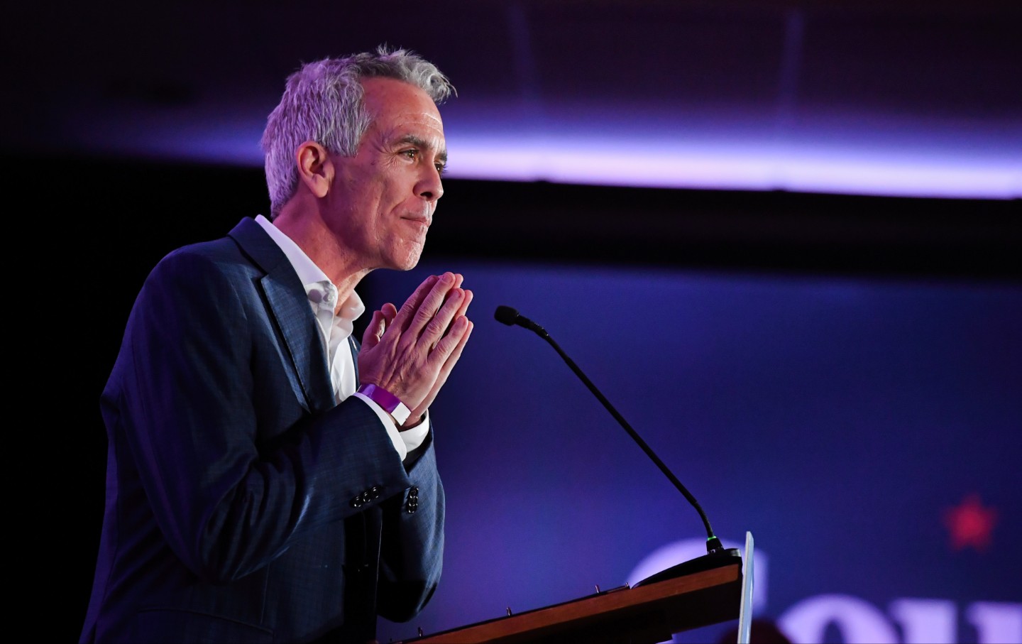 Joe Walsh speaks at a Country Over Party Rally to talk about his support for Kamala Harris.