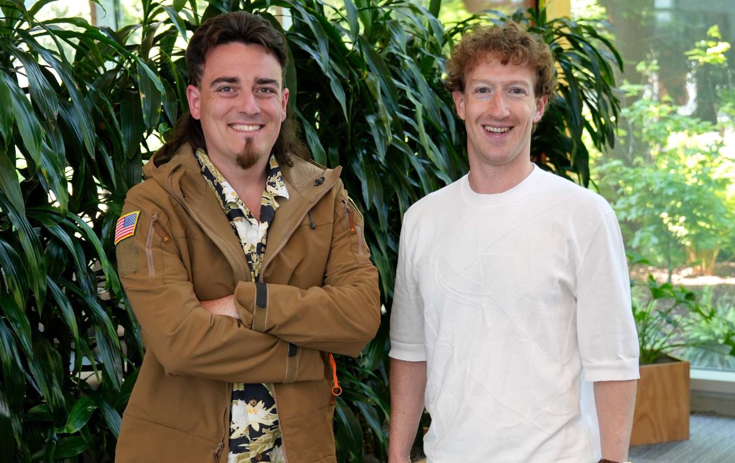 Mark Zuckerberg and Palmer Luckey.