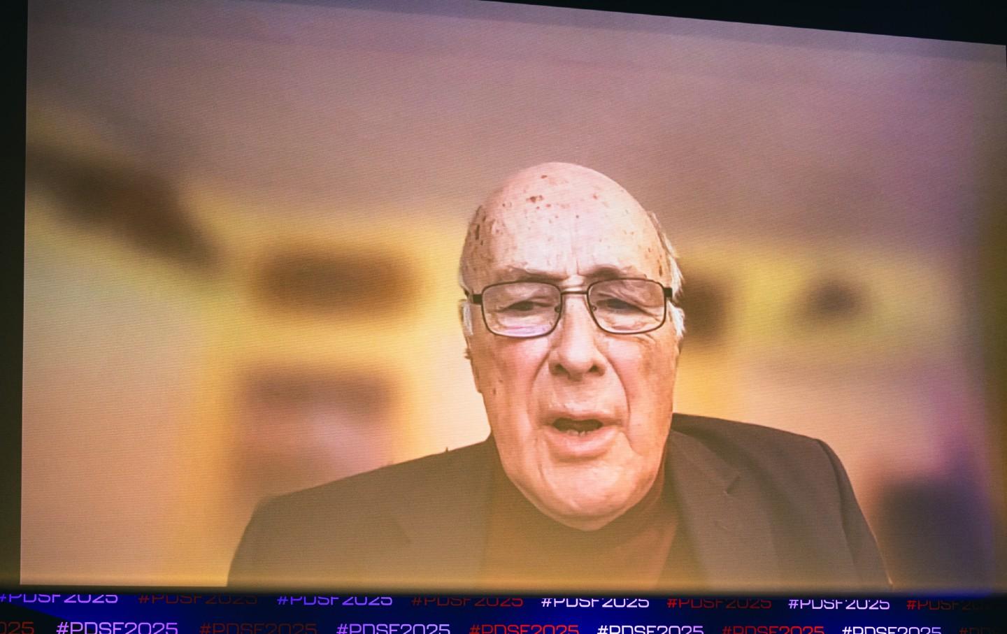 Joseph Nye, the father of the concepts of soft power, smart power, and hard power, speaks by videoconference at the Paris Defence and Strategy Forum on March 12, 2025.